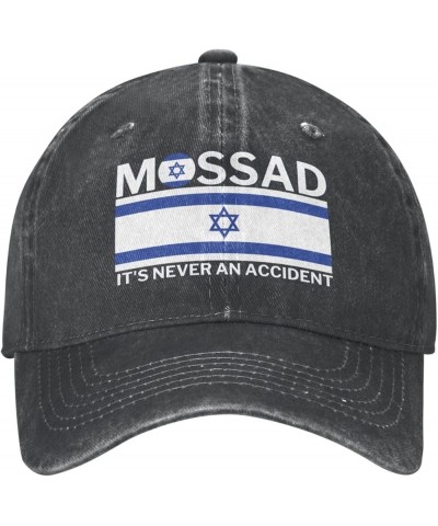 Mossad It's Never an Accident Hat Pray for Mossad Strong I Support Israel Hat Baseball Cap Trucker Hat Cowboy Hat Black $9.22...