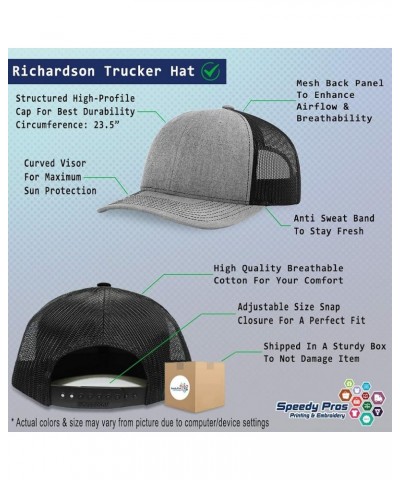 Richardson Trucker Hat Insurance Sales Agent Polyester Baseball Cap Heather Grey Black Design Only $14.35 Baseball Caps