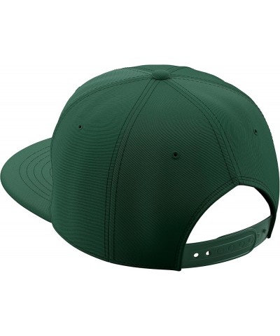 Classic Snapback St.Patrick Day 3D Lucky Clover Flat Bill Visor Hat Hunter Green Lucky $12.46 Baseball Caps