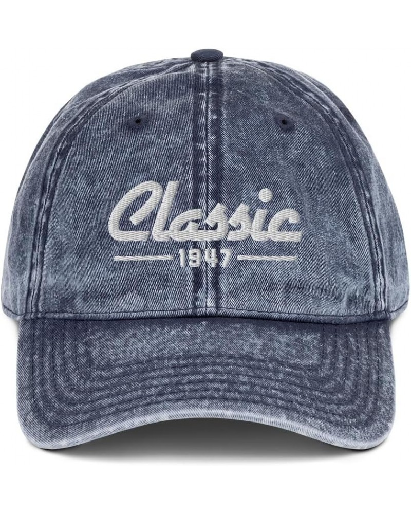 Classic 1947 Hat Cap for Birthday Idea Father Dad Grandpa Navy $17.66 Baseball Caps