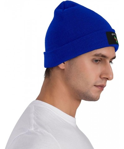 Winter Knit Hat Cap for Men Women, Guyana Unisex Beanie Hat Cuffed Skull Cap Warm Ski Hats Black Blue $6.50 Skullies & Beanies