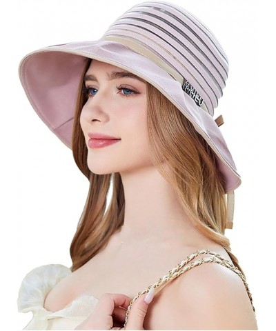 Sun Hats for Women,Hide Brim UPF 50+ Sun Protection Comfortable Womens Bucket Hat for Outdoor Travel Pink $9.89 Sun Hats