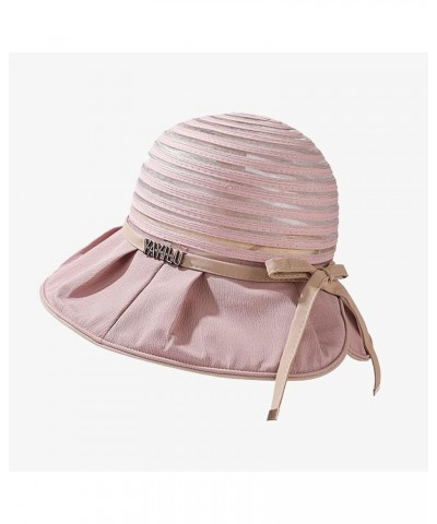 Sun Hats for Women,Hide Brim UPF 50+ Sun Protection Comfortable Womens Bucket Hat for Outdoor Travel Pink $9.89 Sun Hats