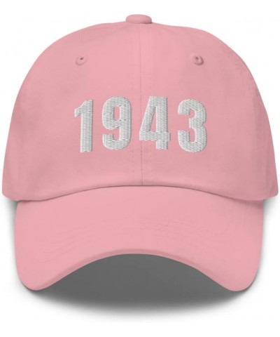 Born in 1943 Hat 1943 Birthday Year 1943 Dad Cap Embroidered Dad Hat Baseball Cap with Adjustable Buckle Strap Pink $16.62 Ba...