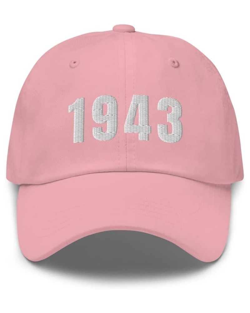 Born in 1943 Hat 1943 Birthday Year 1943 Dad Cap Embroidered Dad Hat Baseball Cap with Adjustable Buckle Strap Pink $16.62 Ba...