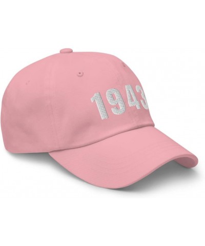 Born in 1943 Hat 1943 Birthday Year 1943 Dad Cap Embroidered Dad Hat Baseball Cap with Adjustable Buckle Strap Pink $16.62 Ba...