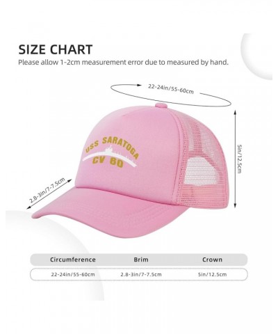 USS Saratoga Cv-60 Baseball Cap Canvas Mesh-Back Cap Pink $14.26 Baseball Caps