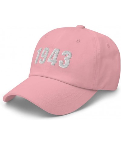 Born in 1943 Hat 1943 Birthday Year 1943 Dad Cap Embroidered Dad Hat Baseball Cap with Adjustable Buckle Strap Pink $16.62 Ba...