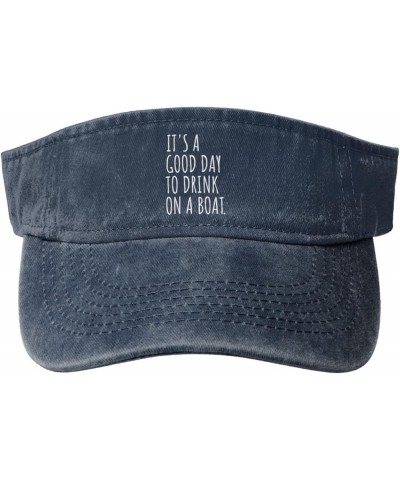 I was On A Boat That Day Sport Sun Visor Hats for Men & Women Empty Top Baseball Cap Sunscreen Visor Caps,Black Navy Blue $10...