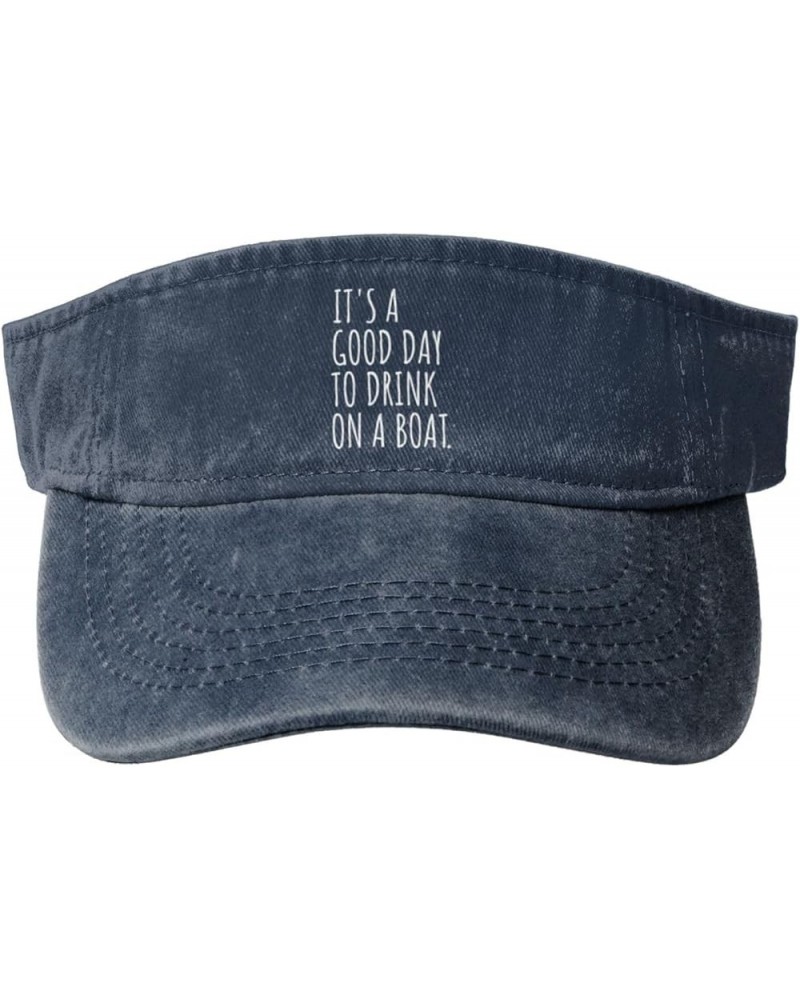 I was On A Boat That Day Sport Sun Visor Hats for Men & Women Empty Top Baseball Cap Sunscreen Visor Caps,Black Navy Blue $10...