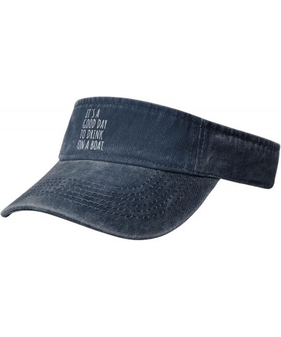 I was On A Boat That Day Sport Sun Visor Hats for Men & Women Empty Top Baseball Cap Sunscreen Visor Caps,Black Navy Blue $10...