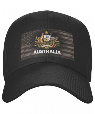 Coat of Arms of Australia Flag Classic Duckbill Caps for Stylish Sun Protection Outdoor Black $11.94 Baseball Caps