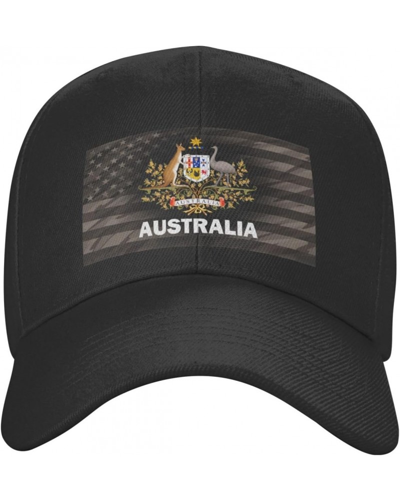 Coat of Arms of Australia Flag Classic Duckbill Caps for Stylish Sun Protection Outdoor Black $11.94 Baseball Caps