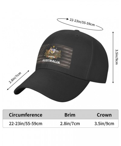 Coat of Arms of Australia Flag Classic Duckbill Caps for Stylish Sun Protection Outdoor Black $11.94 Baseball Caps