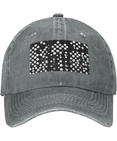 Black White dot Prints Adult Classic Denim hat : Comfortable, Light Unisex Suitable for Outdoor Sports Activity Gray $13.08 C...