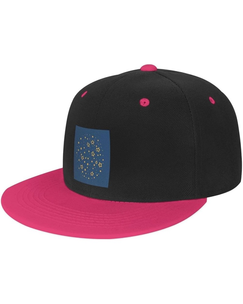 Graffiti Star Seamless Figure Baseball Cap for Men Women Snapback Hat Adjustable Flat Bill Hats Pink $12.85 Baseball Caps