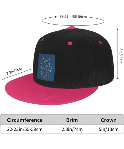 Graffiti Star Seamless Figure Baseball Cap for Men Women Snapback Hat Adjustable Flat Bill Hats Pink $12.85 Baseball Caps