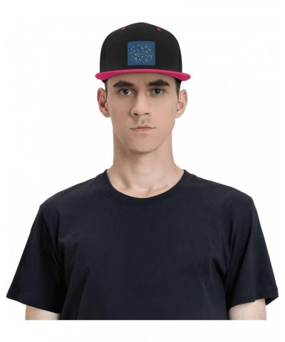 Graffiti Star Seamless Figure Baseball Cap for Men Women Snapback Hat Adjustable Flat Bill Hats Pink $12.85 Baseball Caps