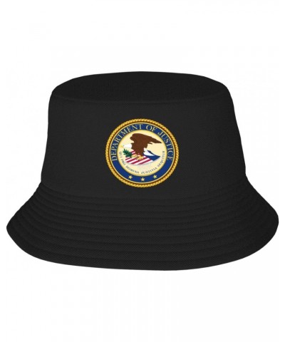 Seal of The United States Department of Justice Bucket Hat for Men Women Outdoor Summer Beach Travel Fishing Cap Black $12.32...