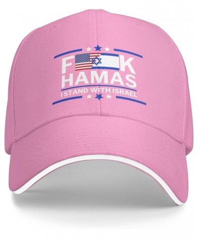 Support Israeli Cap I Stand with Israel Hat Fuck Hamas Cap F Hamas Pray for Free Israel Strong Trucker Baseball Cap Pink $12....