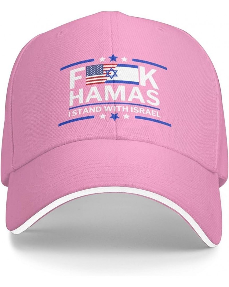 Support Israeli Cap I Stand with Israel Hat Fuck Hamas Cap F Hamas Pray for Free Israel Strong Trucker Baseball Cap Pink $12....