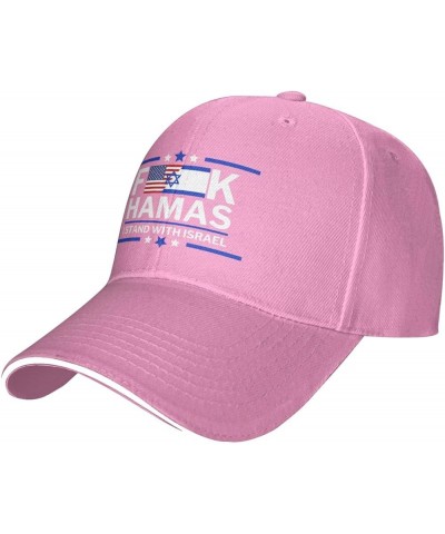 Support Israeli Cap I Stand with Israel Hat Fuck Hamas Cap F Hamas Pray for Free Israel Strong Trucker Baseball Cap Pink $12....