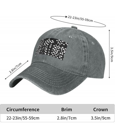 Black White dot Prints Adult Classic Denim hat : Comfortable, Light Unisex Suitable for Outdoor Sports Activity Gray $13.08 C...