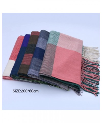 Scarf Shawl Scarves Wraps Plaid Scarf For Women Winter Scarves Tassel Scarfs Hijab Stoles (Color : Onecolor, Size : 200 * 60c...