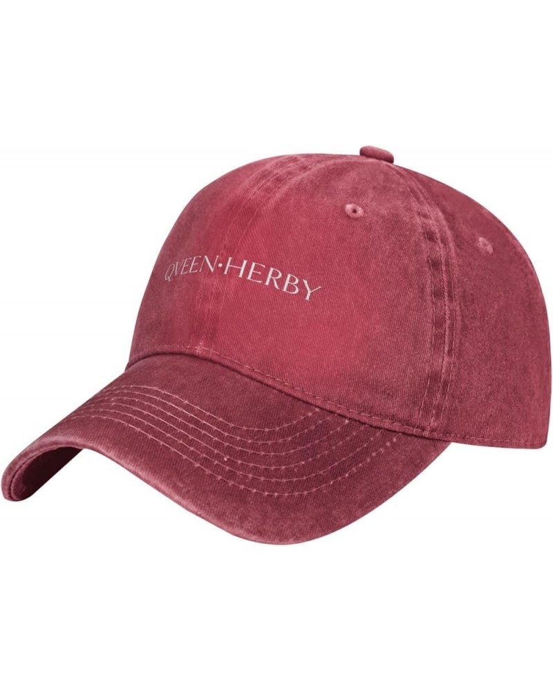 Qveen Herby Baseball Cap for Men Women Classic Vintage Denim Running Sports Trucker Hat Black Red $9.50 Baseball Caps