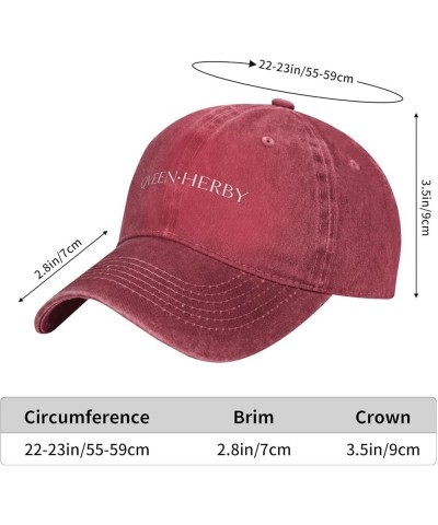 Qveen Herby Baseball Cap for Men Women Classic Vintage Denim Running Sports Trucker Hat Black Red $9.50 Baseball Caps