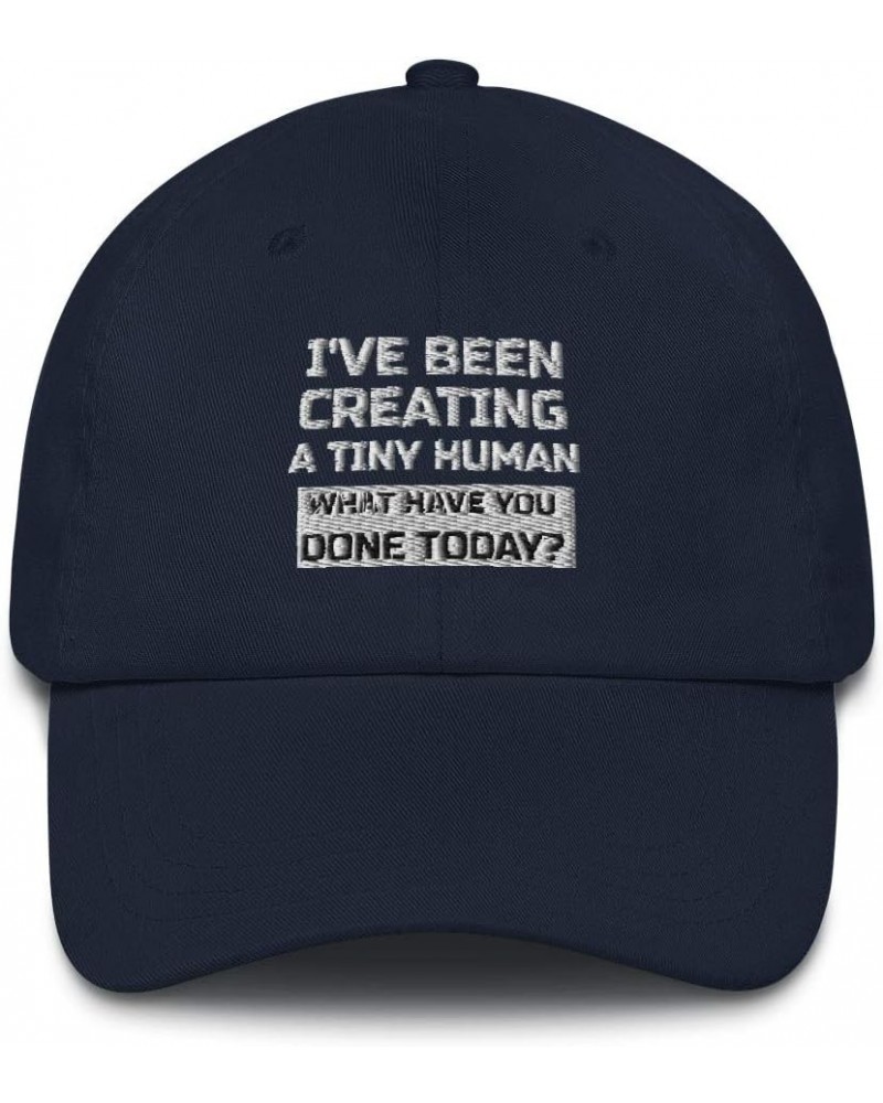 Funny Pregnancy Announcement Gift Embroidered Dad Hat Baseball Cap Cotton Adjustable New Mom Gift New Dad Navy $20.56 Basebal...