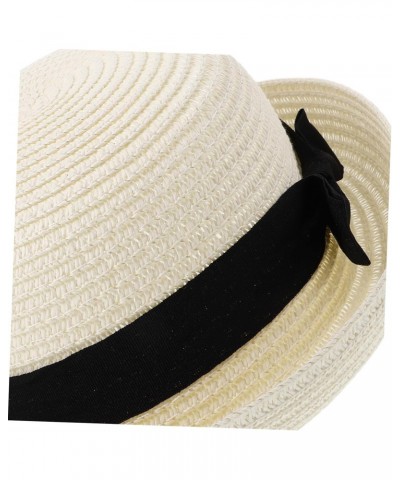 2pcs Bowler Hat Women Straw Beach Hat Women Sun Hat Summer Straw Hat Women Beach for Women $8.75 Sun Hats