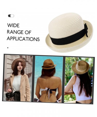 2pcs Bowler Hat Women Straw Beach Hat Women Sun Hat Summer Straw Hat Women Beach for Women $8.75 Sun Hats