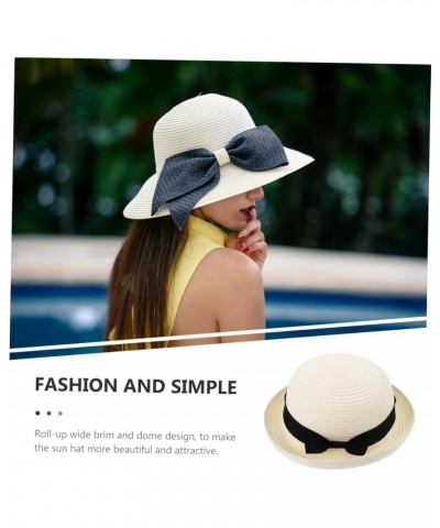 2pcs Bowler Hat Women Straw Beach Hat Women Sun Hat Summer Straw Hat Women Beach for Women $8.75 Sun Hats