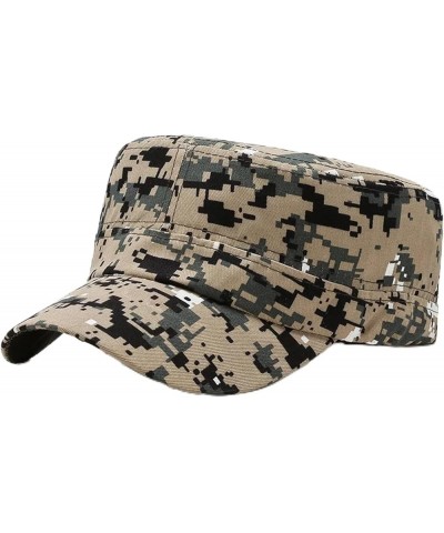 Vintage Camouflage Army Military Hats Flat Top Baseball Caps for Men Outdoor Sports Military Hats Cadet Sunscreen Hats C2 $12...