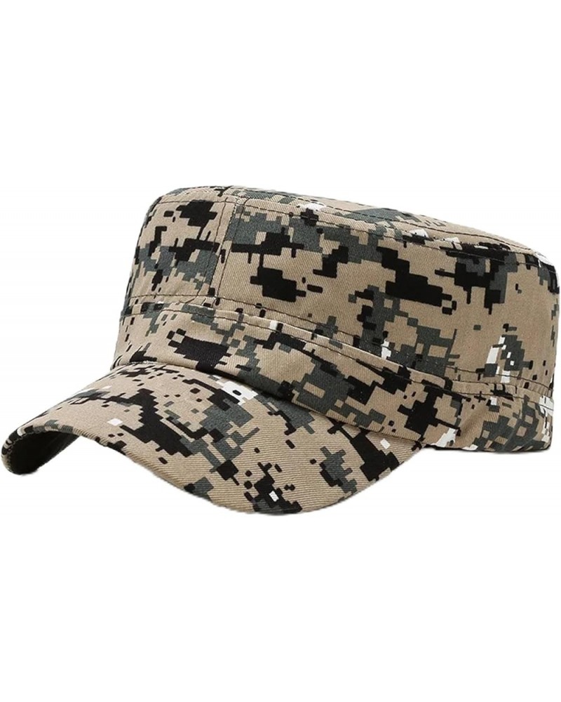 Vintage Camouflage Army Military Hats Flat Top Baseball Caps for Men Outdoor Sports Military Hats Cadet Sunscreen Hats C2 $12...