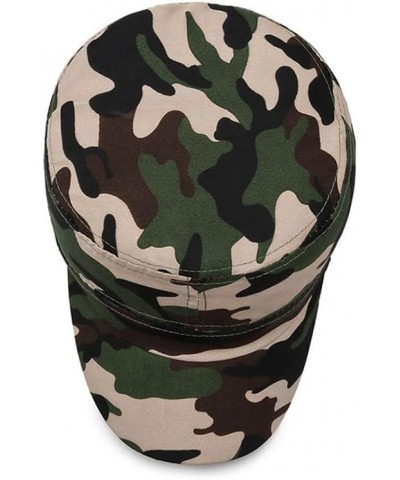 Vintage Camouflage Army Military Hats Flat Top Baseball Caps for Men Outdoor Sports Military Hats Cadet Sunscreen Hats C2 $12...