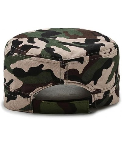 Vintage Camouflage Army Military Hats Flat Top Baseball Caps for Men Outdoor Sports Military Hats Cadet Sunscreen Hats C2 $12...