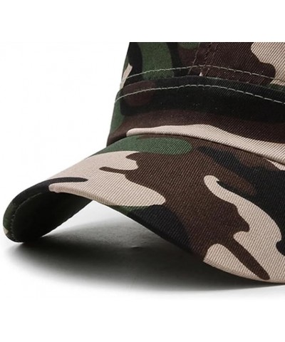 Vintage Camouflage Army Military Hats Flat Top Baseball Caps for Men Outdoor Sports Military Hats Cadet Sunscreen Hats C2 $12...