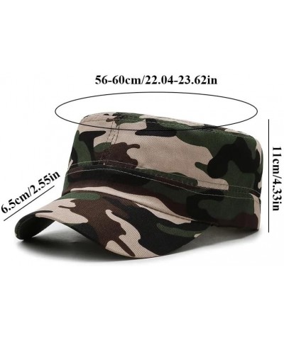 Vintage Camouflage Army Military Hats Flat Top Baseball Caps for Men Outdoor Sports Military Hats Cadet Sunscreen Hats C2 $12...