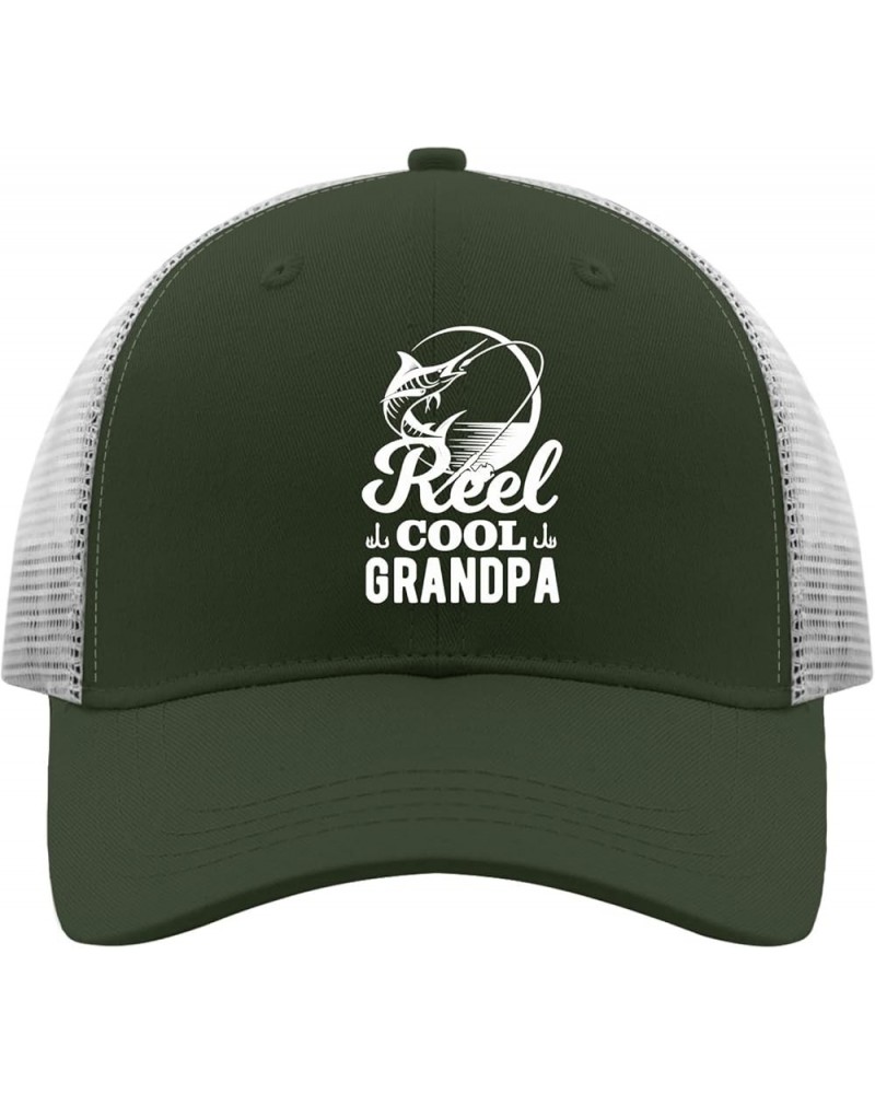 Reel Cool Grandpa Hats USA Cowboy Hat Apricot Trucker Hat Men Gifts for Boyfriends Cool Hat Army Green 2 $10.77 Bucket Hats