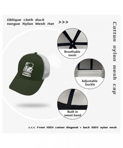 Reel Cool Grandpa Hats USA Cowboy Hat Apricot Trucker Hat Men Gifts for Boyfriends Cool Hat Army Green 2 $10.77 Bucket Hats