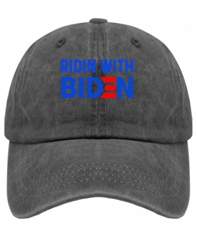 Vintage Hats for Men Biden Tennis Hat for Mens Athletic Hats Quick Dry ridinn with Biden Sun Cap Pigment Black $8.62 Visors