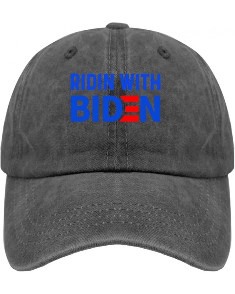 Vintage Hats for Men Biden Tennis Hat for Mens Athletic Hats Quick Dry ridinn with Biden Sun Cap Pigment Black $8.62 Visors