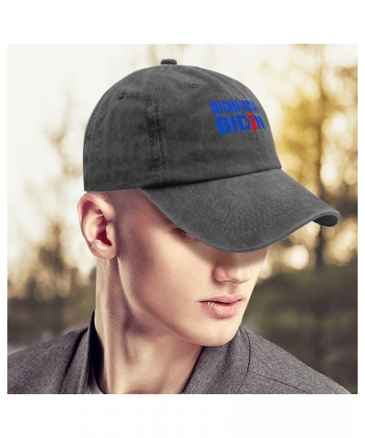 Vintage Hats for Men Biden Tennis Hat for Mens Athletic Hats Quick Dry ridinn with Biden Sun Cap Pigment Black $8.62 Visors