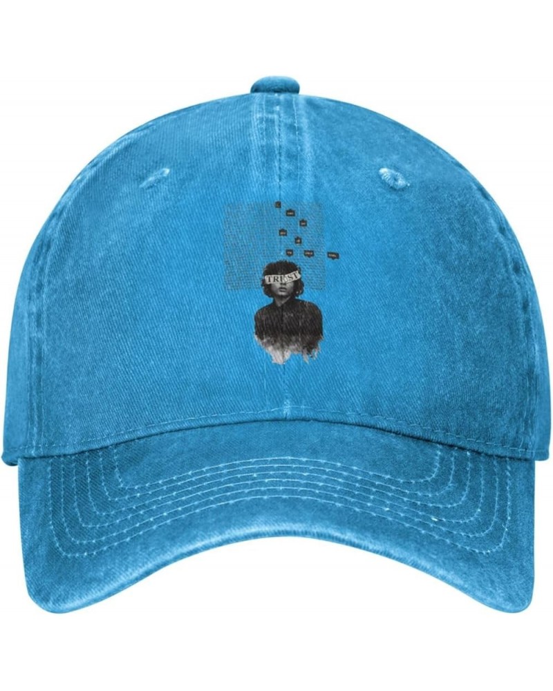 Finn Wolfhard Casquette Baseball Cap Cowboy Unisex Denim Adults Denim Hat Adjustable Size Black Blue $11.38 Baseball Caps