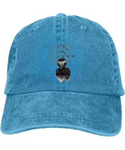 Finn Wolfhard Casquette Baseball Cap Cowboy Unisex Denim Adults Denim Hat Adjustable Size Black Blue $11.38 Baseball Caps