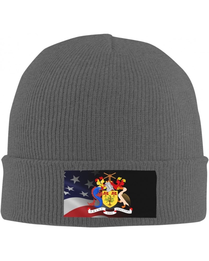 Coat of Arms of Barbados Cozy Knitted Beanie Hat - Stylish Winter Headwear Acrylic Ideal for All Ages Deep Heather $11.89 Sku...