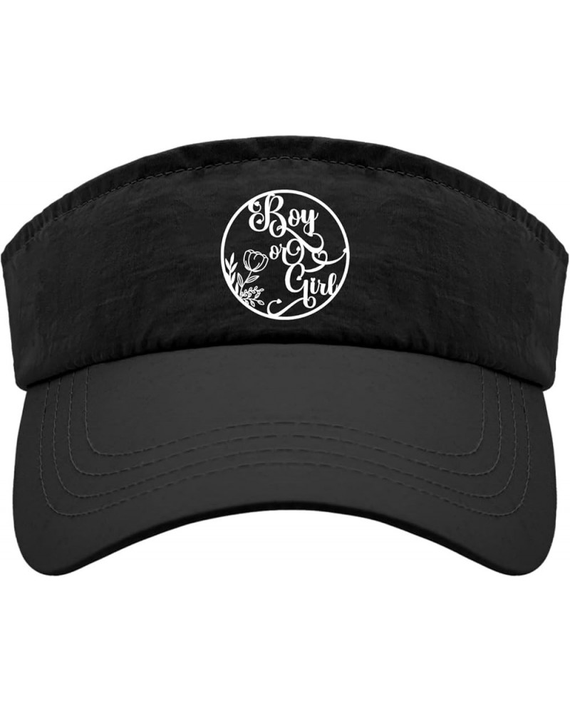 Floral Boy Or Girl Hat Visor for Adult Ponytail Hat Cute Visor Sun Caps Allblack $9.49 Visors