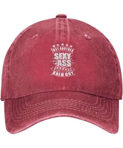 Just-Another-Sexy-Bald-Guy Classic Washable Cowboy Baseball Adjustable Unisex Red $10.59 Cowboy Hats